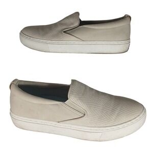 Dr‎ Scholls Be Free Slip On Sneakers Womens 6.5M Beige Herringbone Casual Shoes